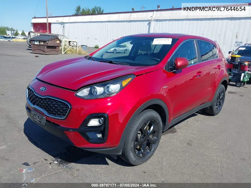 2020 Kia Sportage Lx VIN: KNDPMCAC9L7644654 Lot: 39797171