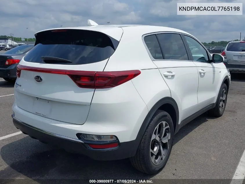 2020 Kia Sportage Lx VIN: KNDPMCAC0L7765198 Lot: 39800977