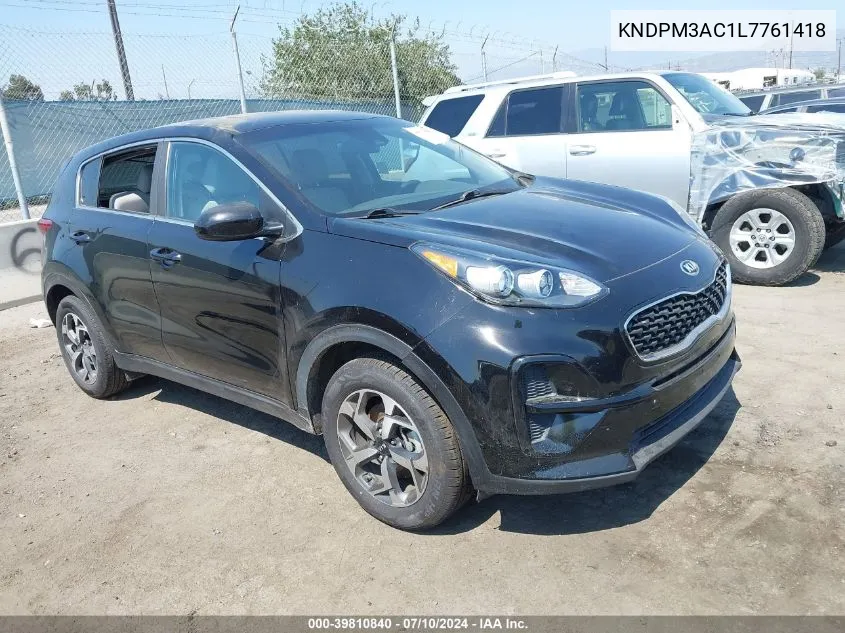 2020 Kia Sportage Lx VIN: KNDPM3AC1L7761418 Lot: 39810840