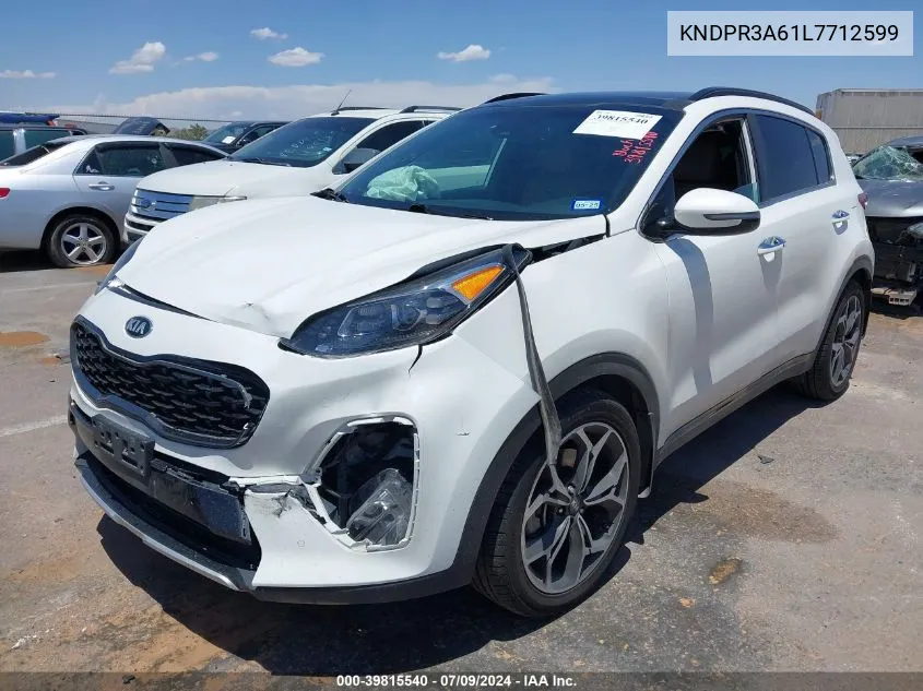 2020 Kia Sportage Sx Turbo VIN: KNDPR3A61L7712599 Lot: 39815540