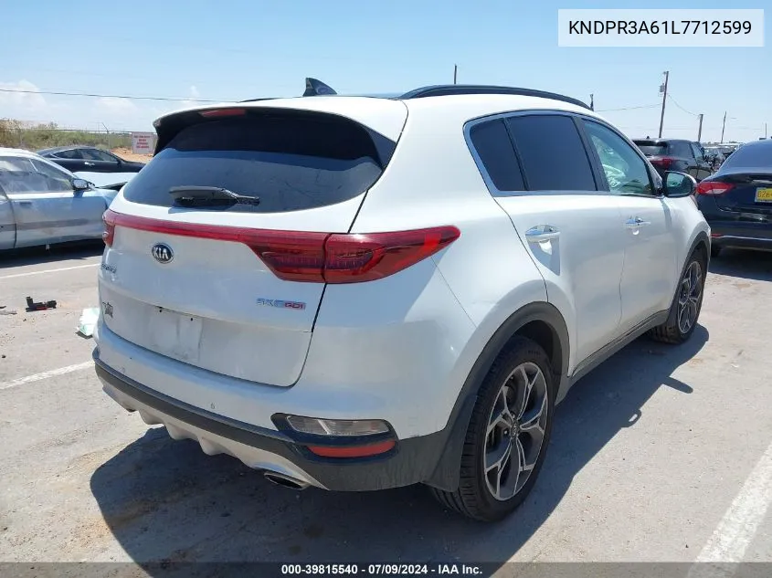 2020 Kia Sportage Sx Turbo VIN: KNDPR3A61L7712599 Lot: 39815540