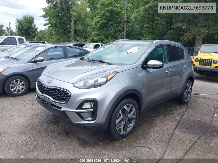 2020 Kia Sportage Ex VIN: KNDPNCAC2L7693773 Lot: 39866099