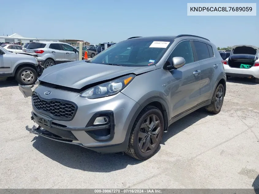 2020 Kia Sportage S VIN: KNDP6CAC8L7689059 Lot: 39867270