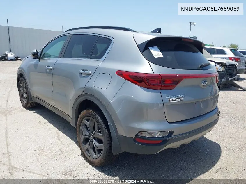 2020 Kia Sportage S VIN: KNDP6CAC8L7689059 Lot: 39867270