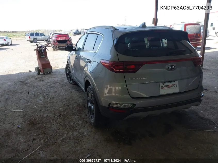 2020 Kia Sportage S VIN: KNDP63AC5L7704293 Lot: 39872727