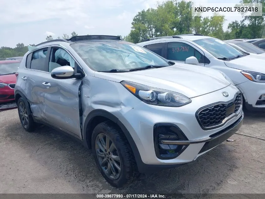 2020 Kia Sportage S VIN: KNDP6CAC0L7827418 Lot: 39877993