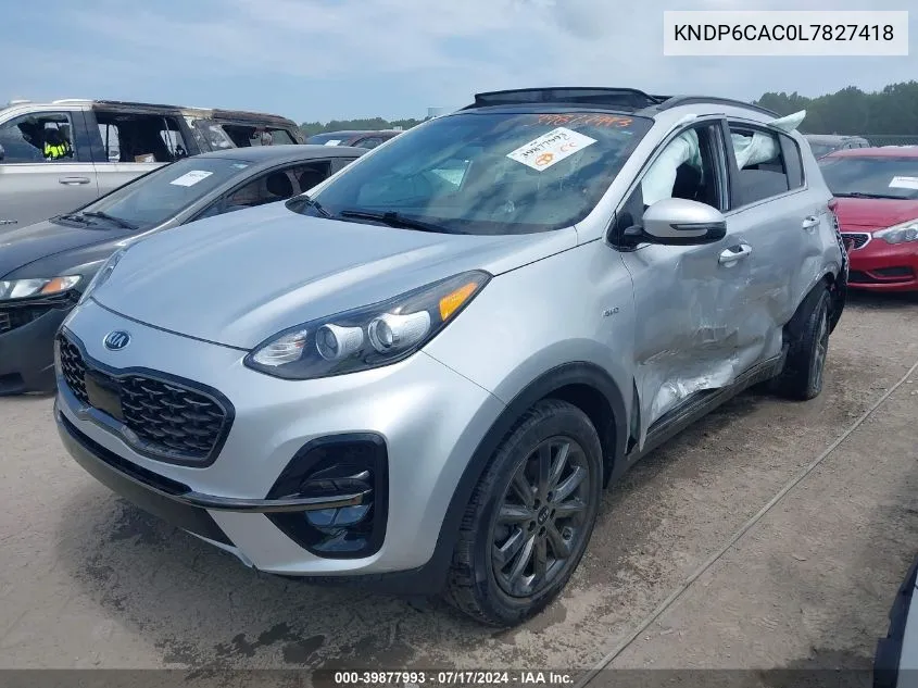 2020 Kia Sportage S VIN: KNDP6CAC0L7827418 Lot: 39877993