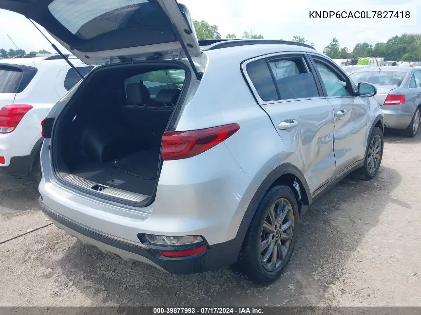 2020 Kia Sportage S VIN: KNDP6CAC0L7827418 Lot: 39877993