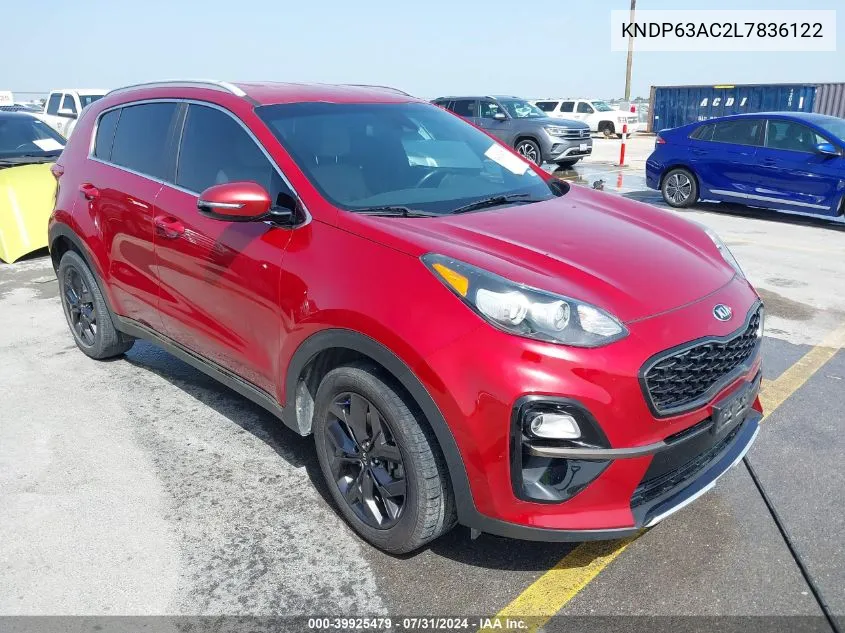 2020 Kia Sportage S VIN: KNDP63AC2L7836122 Lot: 39925479