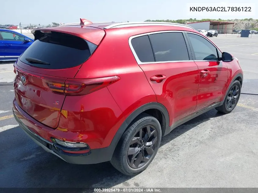 2020 Kia Sportage S VIN: KNDP63AC2L7836122 Lot: 39925479