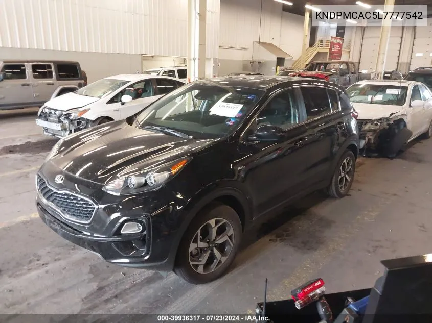 2020 Kia Sportage Lx VIN: KNDPMCAC5L7777542 Lot: 39936317