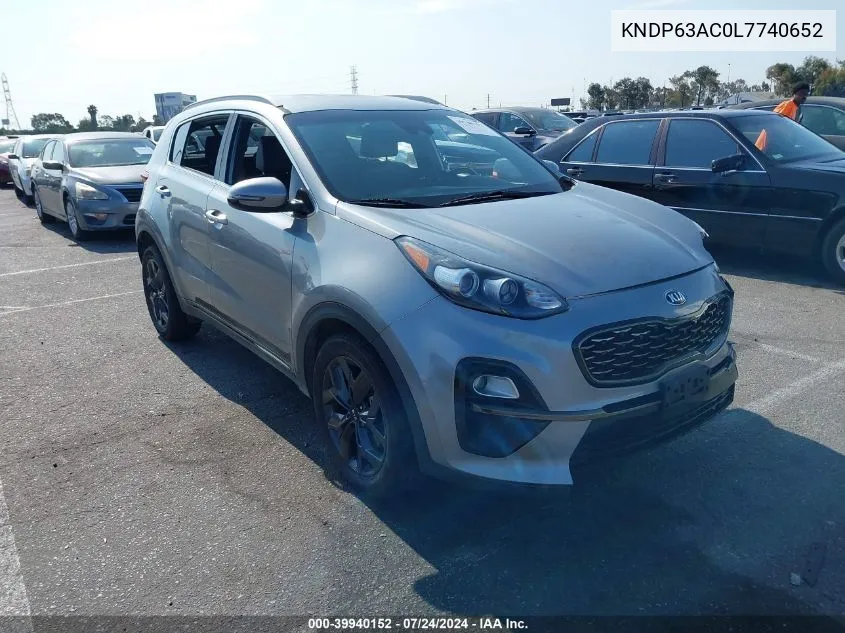 KNDP63AC0L7740652 2020 Kia Sportage S