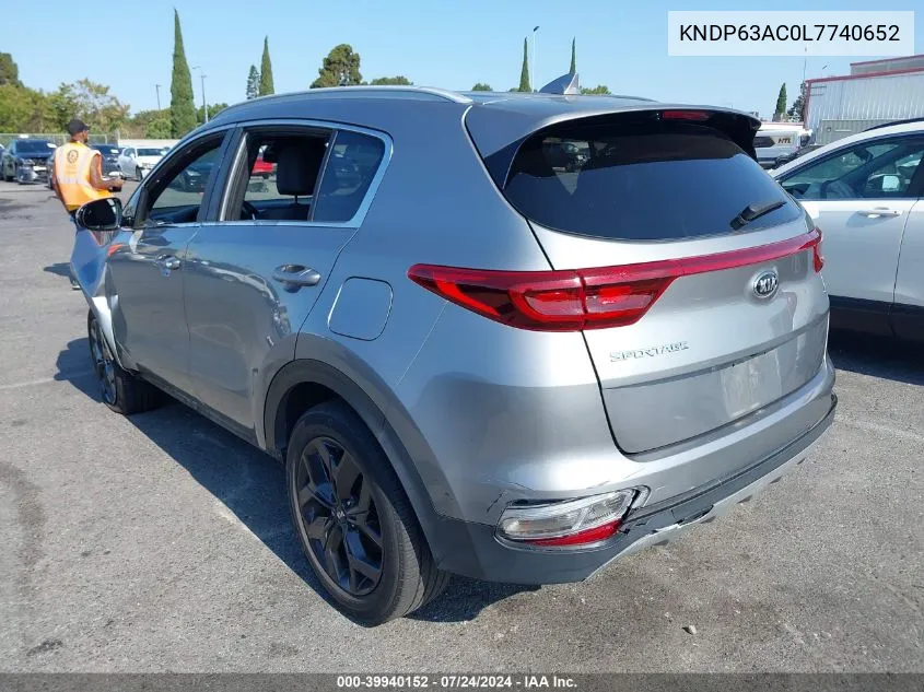 KNDP63AC0L7740652 2020 Kia Sportage S