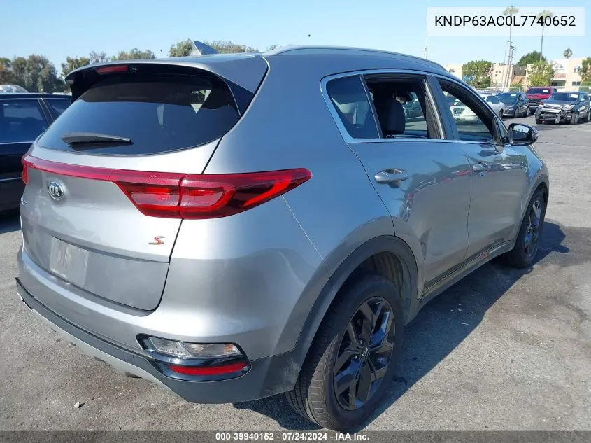 2020 Kia Sportage S VIN: KNDP63AC0L7740652 Lot: 39940152