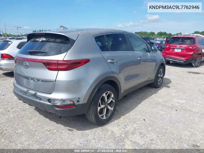 2020 Kia Sportage Lx VIN: KNDPM3AC9L7762946 Lot: 39948131