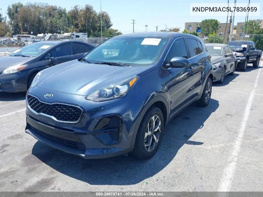 2020 Kia Sportage Lx VIN: KNDPM3AC5L7836959 Lot: 39975741