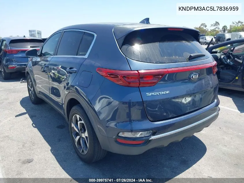 2020 Kia Sportage Lx VIN: KNDPM3AC5L7836959 Lot: 39975741