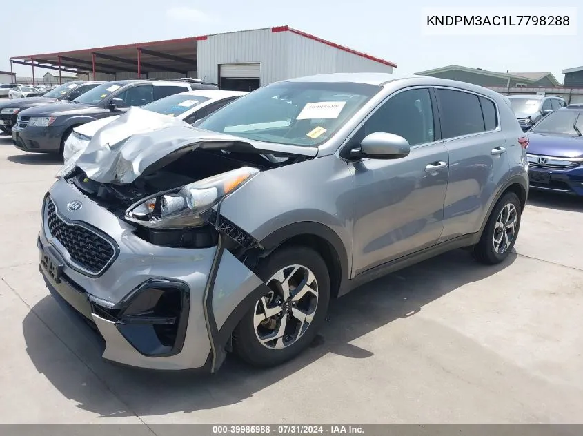 2020 Kia Sportage Lx VIN: KNDPM3AC1L7798288 Lot: 39985988