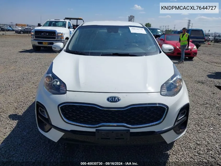 2020 Kia Sportage Lx VIN: KNDPMCACXL7644727 Lot: 40030730