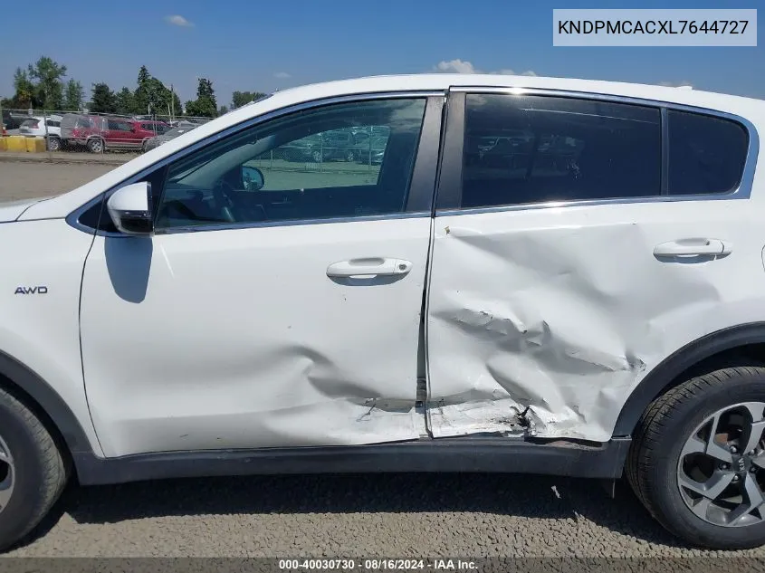 KNDPMCACXL7644727 2020 Kia Sportage Lx