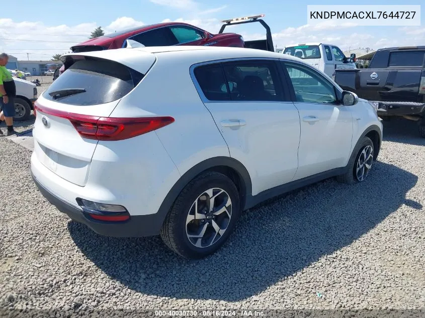 2020 Kia Sportage Lx VIN: KNDPMCACXL7644727 Lot: 40030730