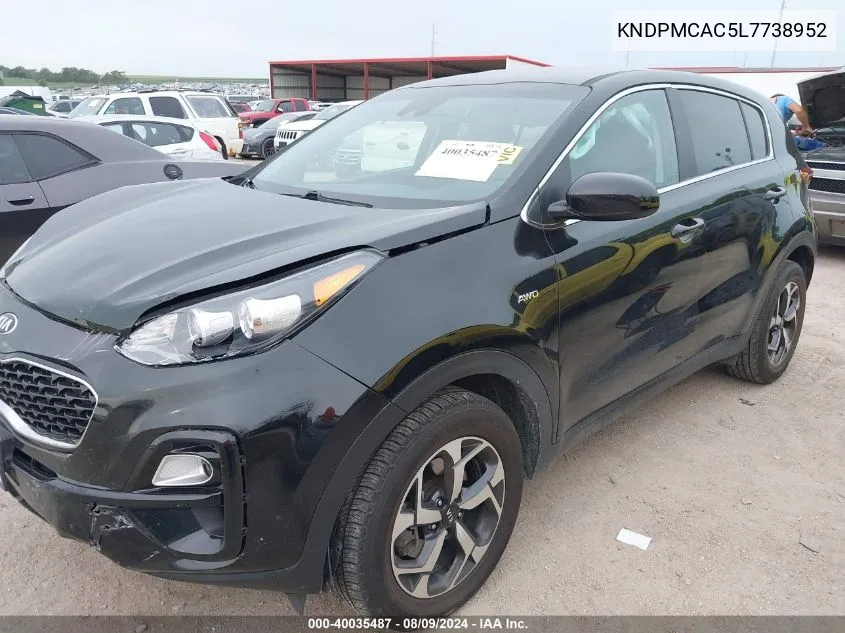 2020 Kia Sportage Lx VIN: KNDPMCAC5L7738952 Lot: 40035487