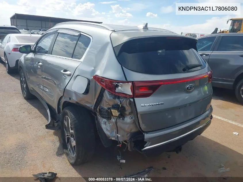 2020 Kia Sportage Ex VIN: KNDPN3AC1L7806080 Lot: 40053378