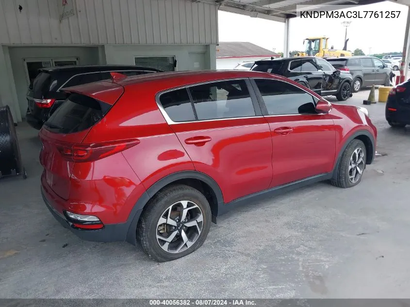 2020 Kia Sportage Lx VIN: KNDPM3AC3L7761257 Lot: 40056382