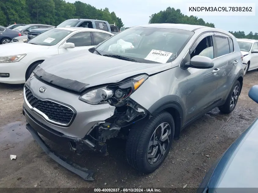 2020 Kia Sportage Lx VIN: KNDPM3AC9L7838262 Lot: 40092837