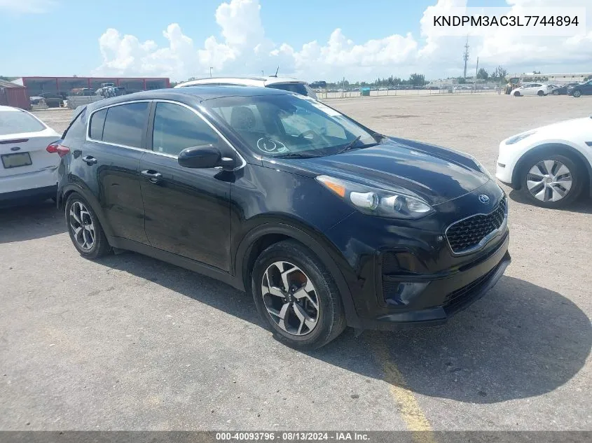 2020 Kia Sportage Lx VIN: KNDPM3AC3L7744894 Lot: 40093796