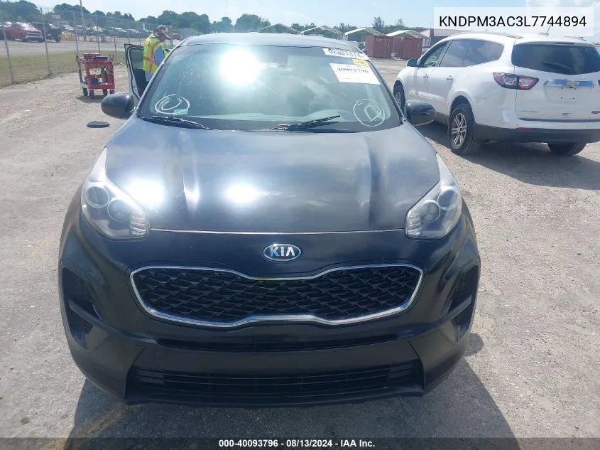 2020 Kia Sportage Lx VIN: KNDPM3AC3L7744894 Lot: 40093796