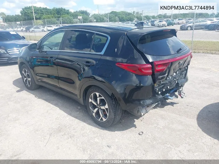 2020 Kia Sportage Lx VIN: KNDPM3AC3L7744894 Lot: 40093796