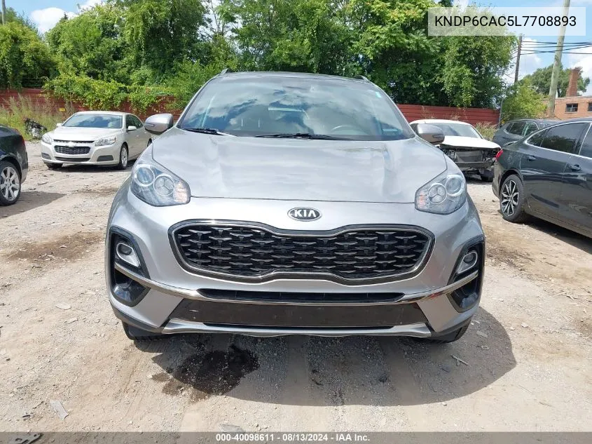 2020 Kia Sportage S VIN: KNDP6CAC5L7708893 Lot: 40098611