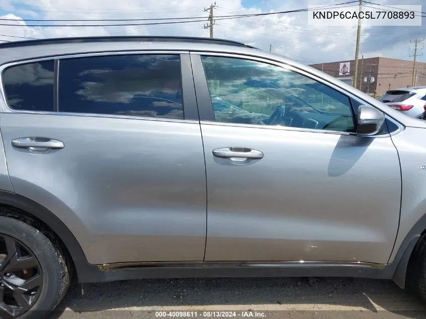 2020 Kia Sportage S VIN: KNDP6CAC5L7708893 Lot: 40098611