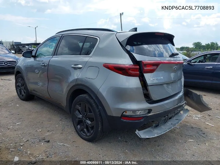 2020 Kia Sportage S VIN: KNDP6CAC5L7708893 Lot: 40098611