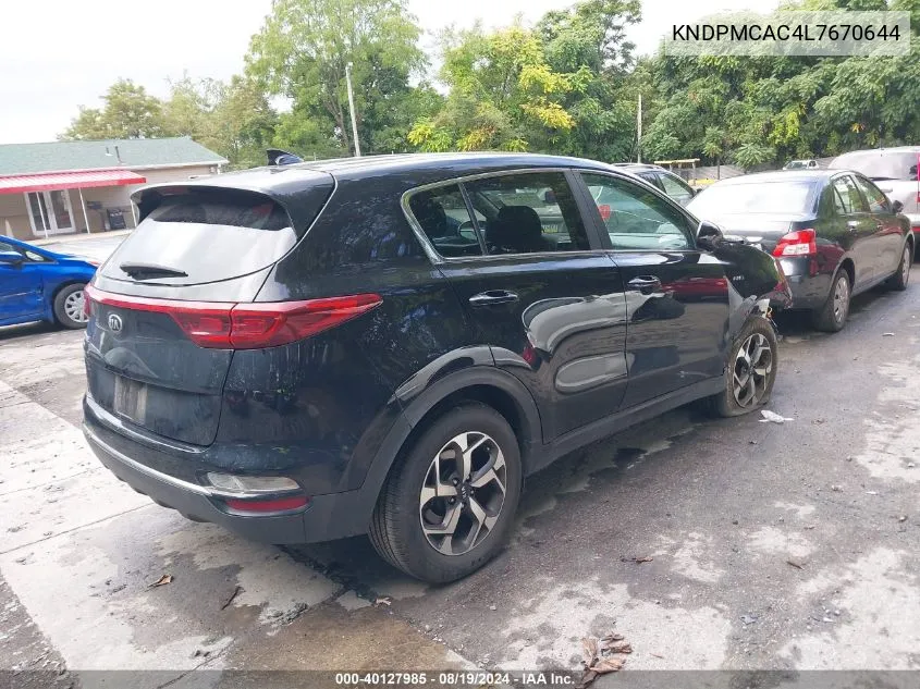 KNDPMCAC4L7670644 2020 Kia Sportage Lx