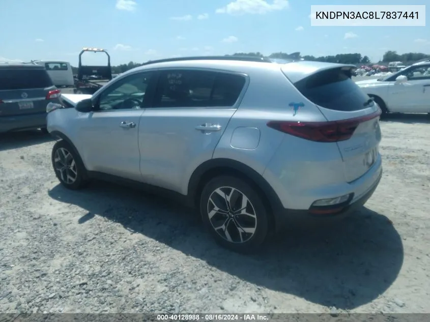 KNDPN3AC8L7837441 2020 Kia Sportage Ex