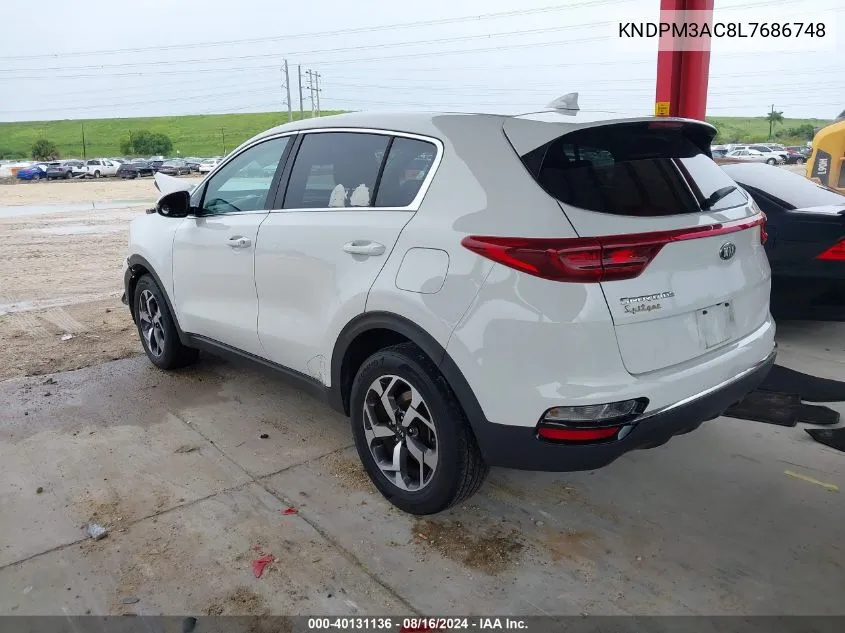 2020 Kia Sportage Lx VIN: KNDPM3AC8L7686748 Lot: 40131136