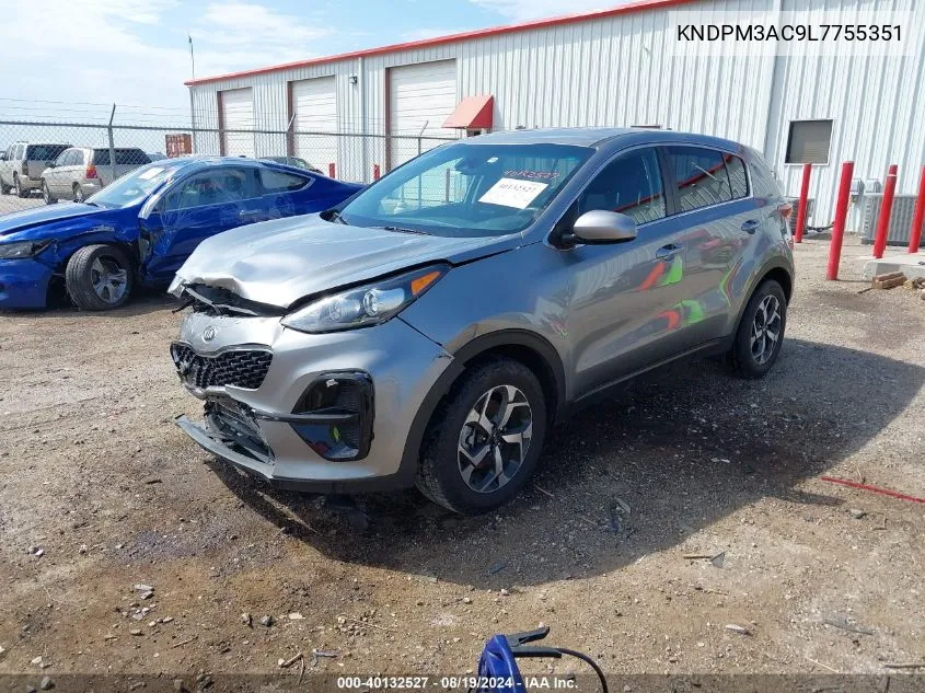 2020 Kia Sportage Lx VIN: KNDPM3AC9L7755351 Lot: 40132527