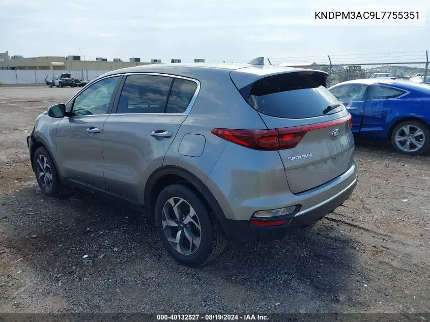 2020 Kia Sportage Lx VIN: KNDPM3AC9L7755351 Lot: 40132527