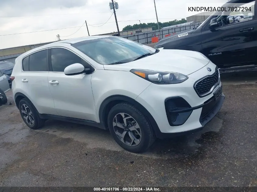 2020 Kia Sportage Lx VIN: KNDPM3AC0L7827294 Lot: 40161706