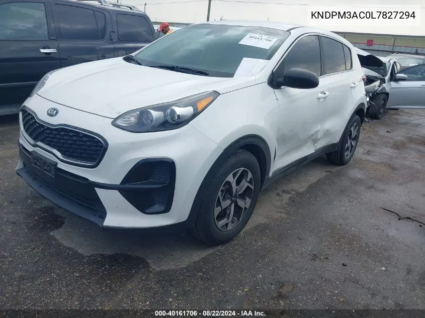 2020 Kia Sportage Lx VIN: KNDPM3AC0L7827294 Lot: 40161706