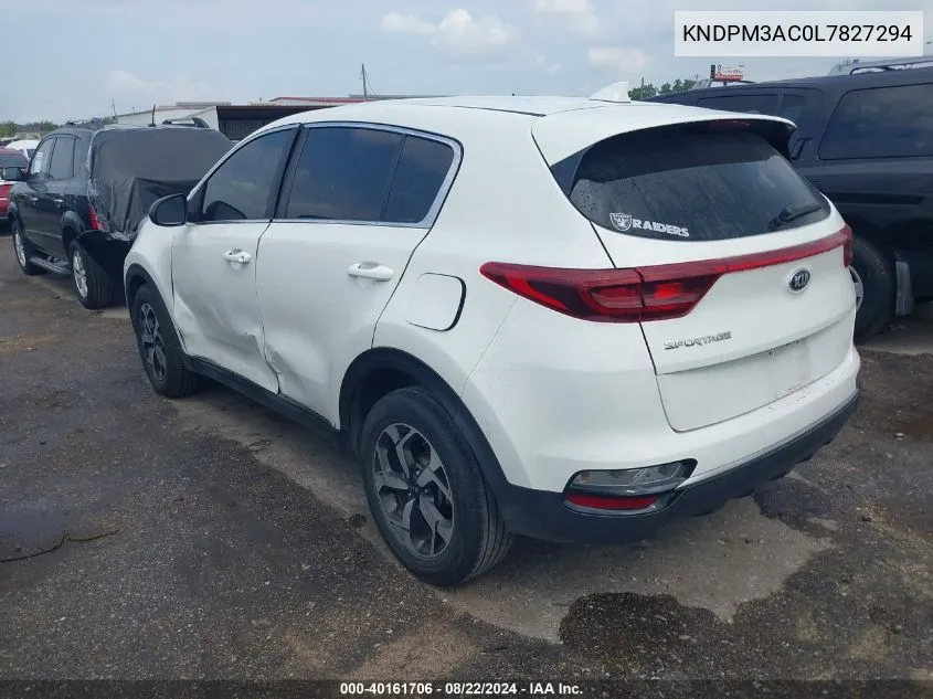 2020 Kia Sportage Lx VIN: KNDPM3AC0L7827294 Lot: 40161706