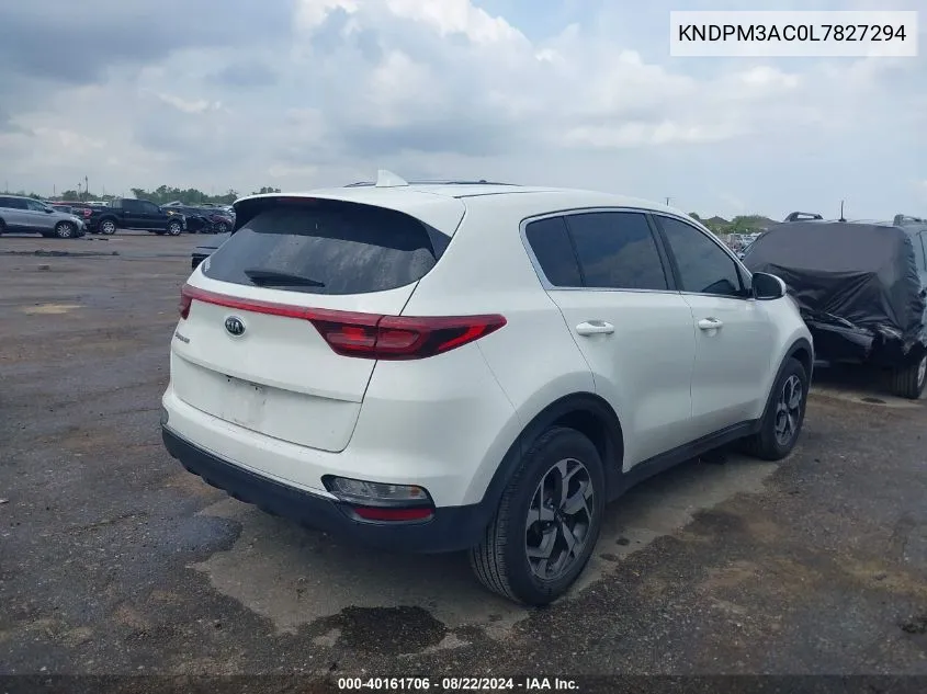 2020 Kia Sportage Lx VIN: KNDPM3AC0L7827294 Lot: 40161706