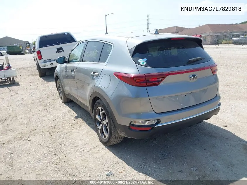 2020 Kia Sportage Lx VIN: KNDPM3AC7L7829818 Lot: 40163680