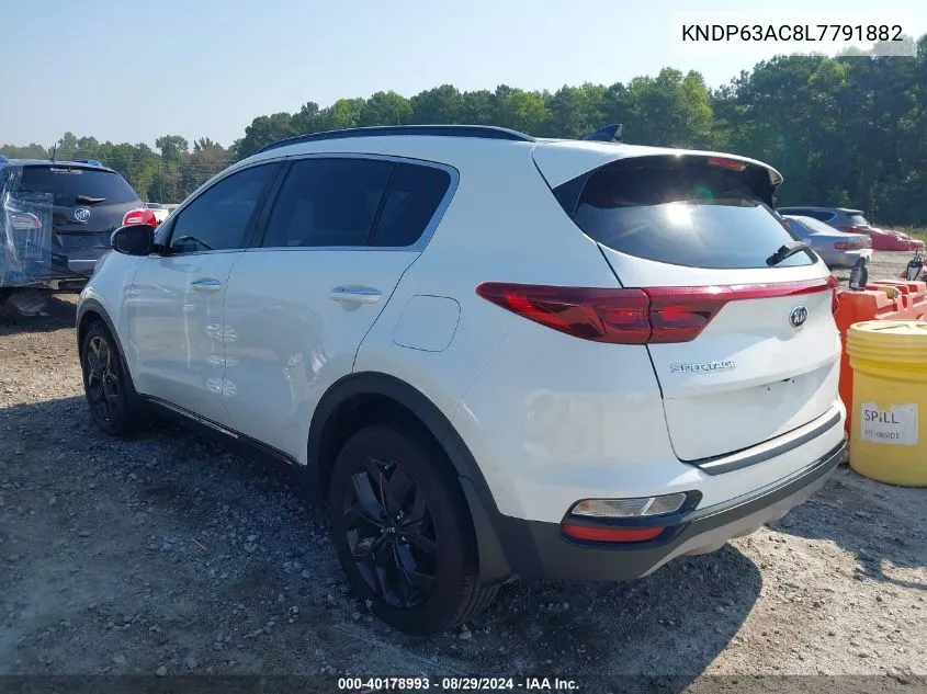 2020 Kia Sportage S VIN: KNDP63AC8L7791882 Lot: 40178993