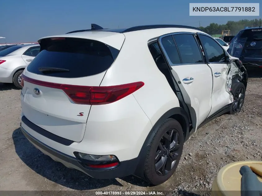 2020 Kia Sportage S VIN: KNDP63AC8L7791882 Lot: 40178993