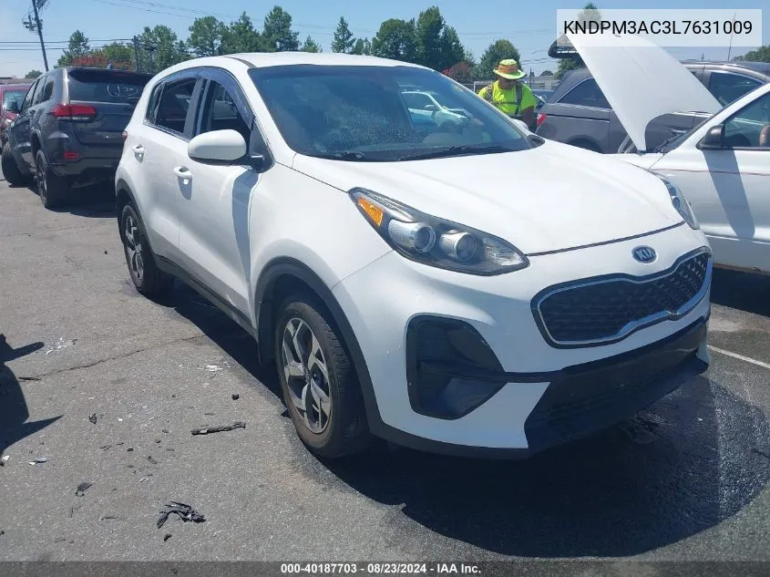 2020 Kia Sportage Lx VIN: KNDPM3AC3L7631009 Lot: 40187703