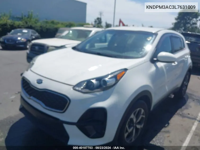 2020 Kia Sportage Lx VIN: KNDPM3AC3L7631009 Lot: 40187703