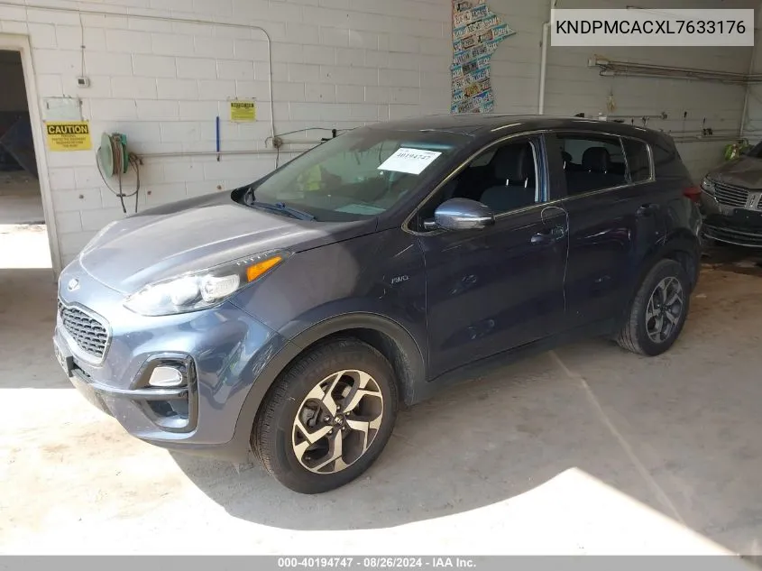 2020 Kia Sportage Lx VIN: KNDPMCACXL7633176 Lot: 40194747